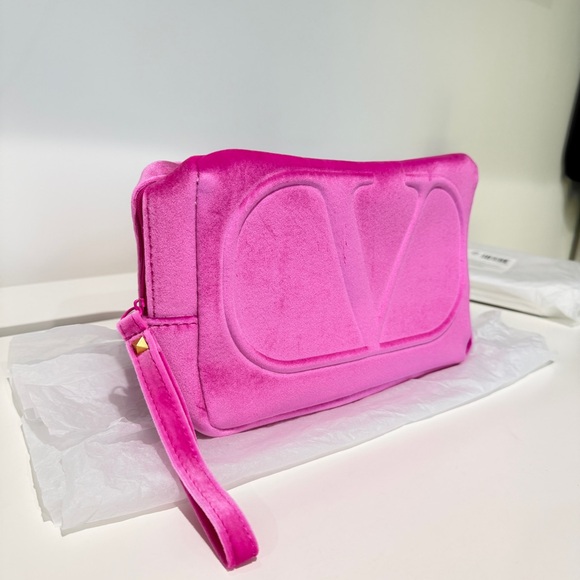 Valentino Hot Pink Wristlet Pouch - Picture 3 of 5